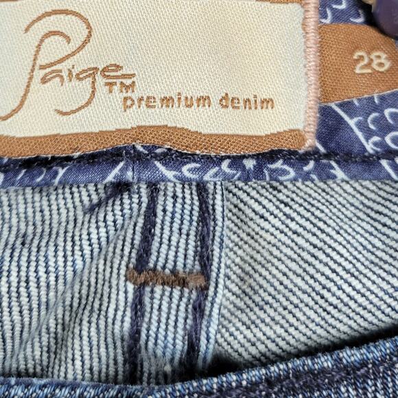 VTG Paige Laurel Canyon Jeans Womens 28x29 Blue‎ Low Rise Stretch Bootcut Y2K - Picture 14 of 15